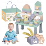 Klocki konstrukcyjne zestaw Stolik 56 el. eko z Pszenicznej Słomy 10922E - obrazek 11