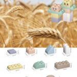 Klocki konstrukcyjne zestaw Stolik 80 el. eko z Pszenicznej Słomy 10923E