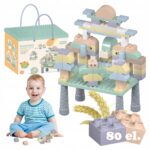 Klocki konstrukcyjne zestaw Stolik 80 el. eko z Pszenicznej Słomy 10923E - obrazek 5