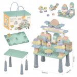 Klocki konstrukcyjne zestaw Stolik 80 el. eko z Pszenicznej Słomy 10923E - obrazek 8