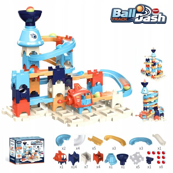 Klocki Konstrukcyjne Zestaw Tor wyścigowy kosmiczny Ball Dash Track 60 elem