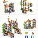 Klocki Magnetyczne konstrukcyjne zestaw 3D edukacyjne Tor kulkowy 297 el - obrazek 3