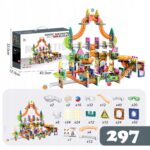 Klocki Magnetyczne konstrukcyjne zestaw 3D edukacyjne Tor kulkowy 297 el - obrazek 5