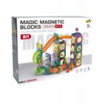 Klocki Magnetyczne konstrukcyjne zestaw 3D Tor kulkowy edukacyjne 94 el - obrazek 5