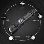 Latarka LED Akumulatorowa Mocna USB Taktyczna Wodoodporna Wojskowa Survival - obrazek 3