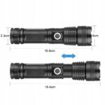 Latarka LED Akumulatorowa Mocna USB Taktyczna Wodoodporna Wojskowa Survival - obrazek 13