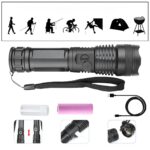 Latarka LED Akumulatorowa Mocna USB Taktyczna Wodoodporna Wojskowa Survival - obrazek 14